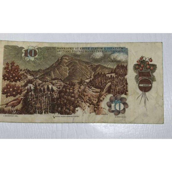 10 Czechoslovak Korun banknote from 1986 - Picture 3 of 3